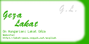 geza lakat business card