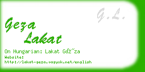 geza lakat business card